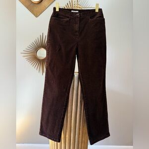 Jones Sport - Brown Straight Leg Corduroy Pants